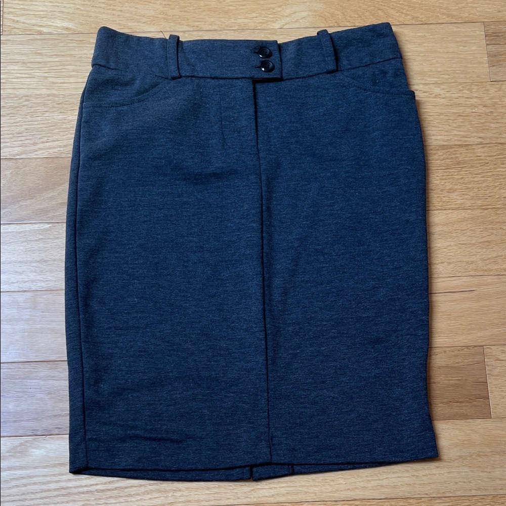 Papaya Charcoal Pencil Skirt